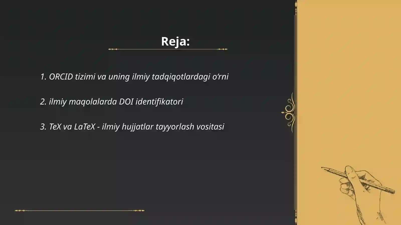 ORCID tizimi va uning ilmiy tadqiqotlardagi o‘rni 2