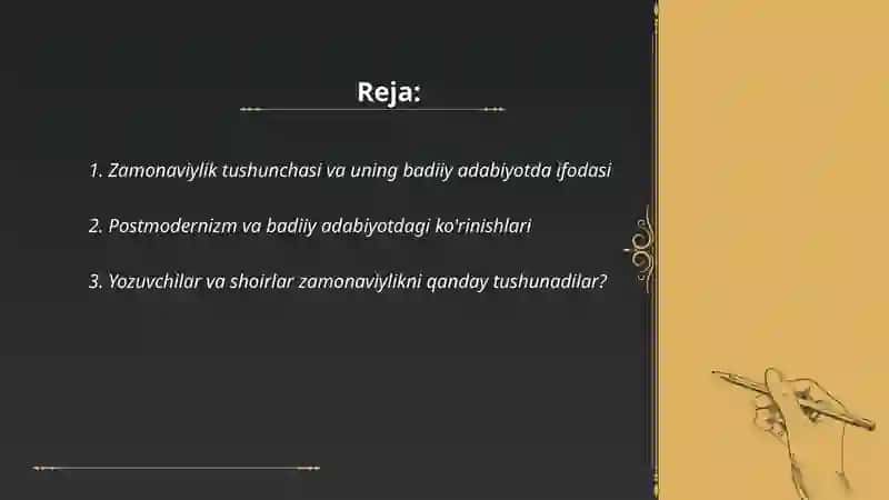 Zamonaviylik tushunchasi va uning badiiy adabiyotda ifodasi 2