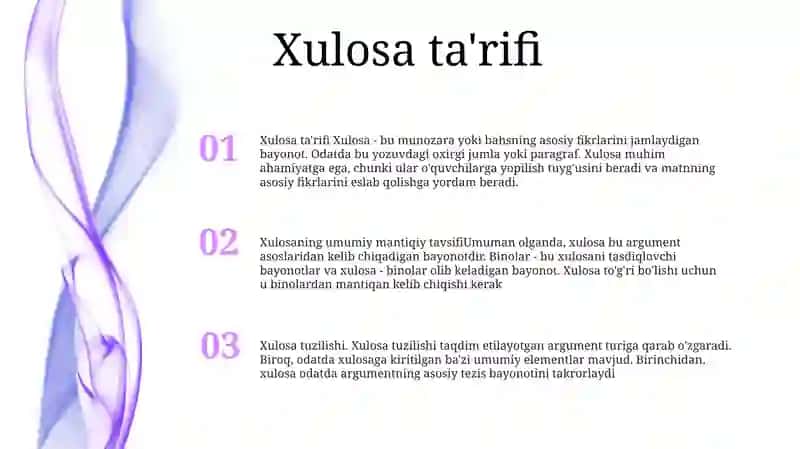 Xulosa Chiqarishning Umumiy Mantiqiy Tavsifi 2