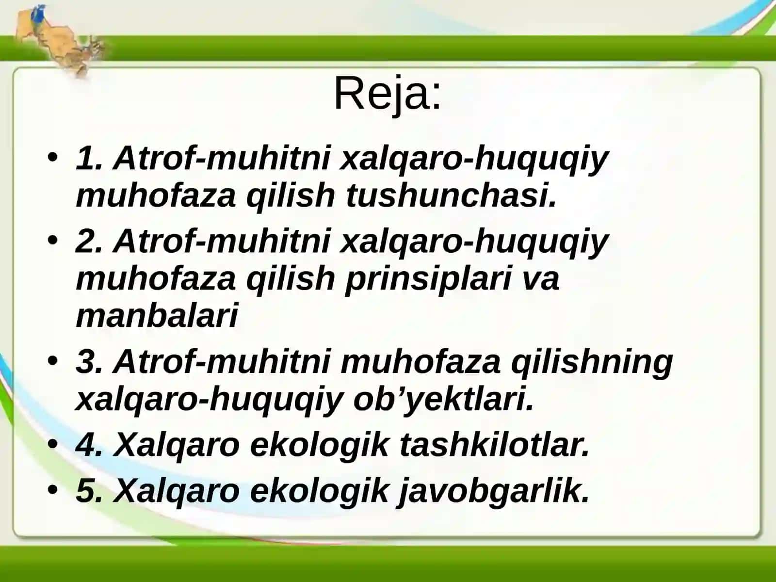 Atrof-muhitni xalqaro-huquqiy muhofaza qilish 2