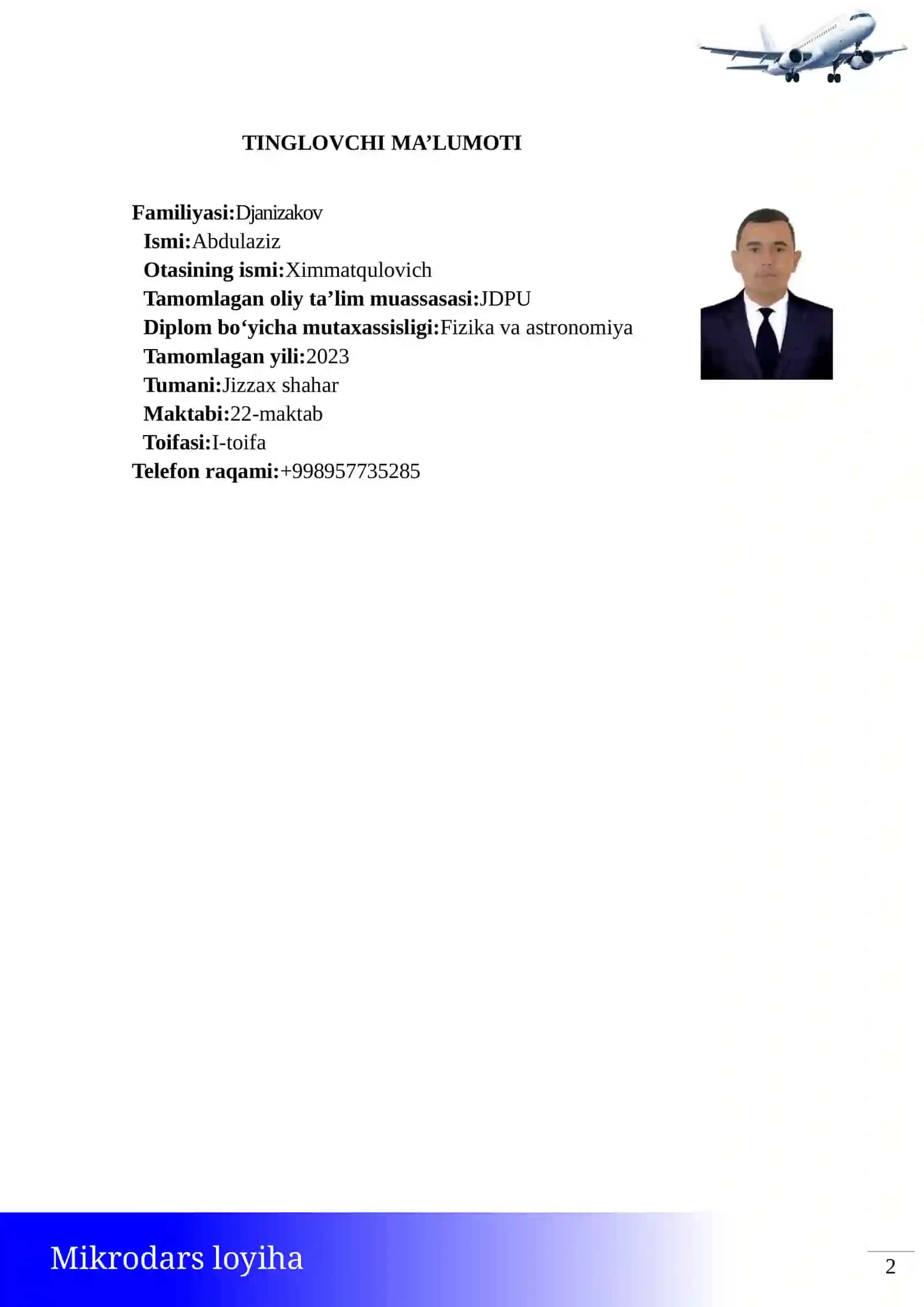 Fizika fani oʻqituvchilari malaka oshirish kursi 2