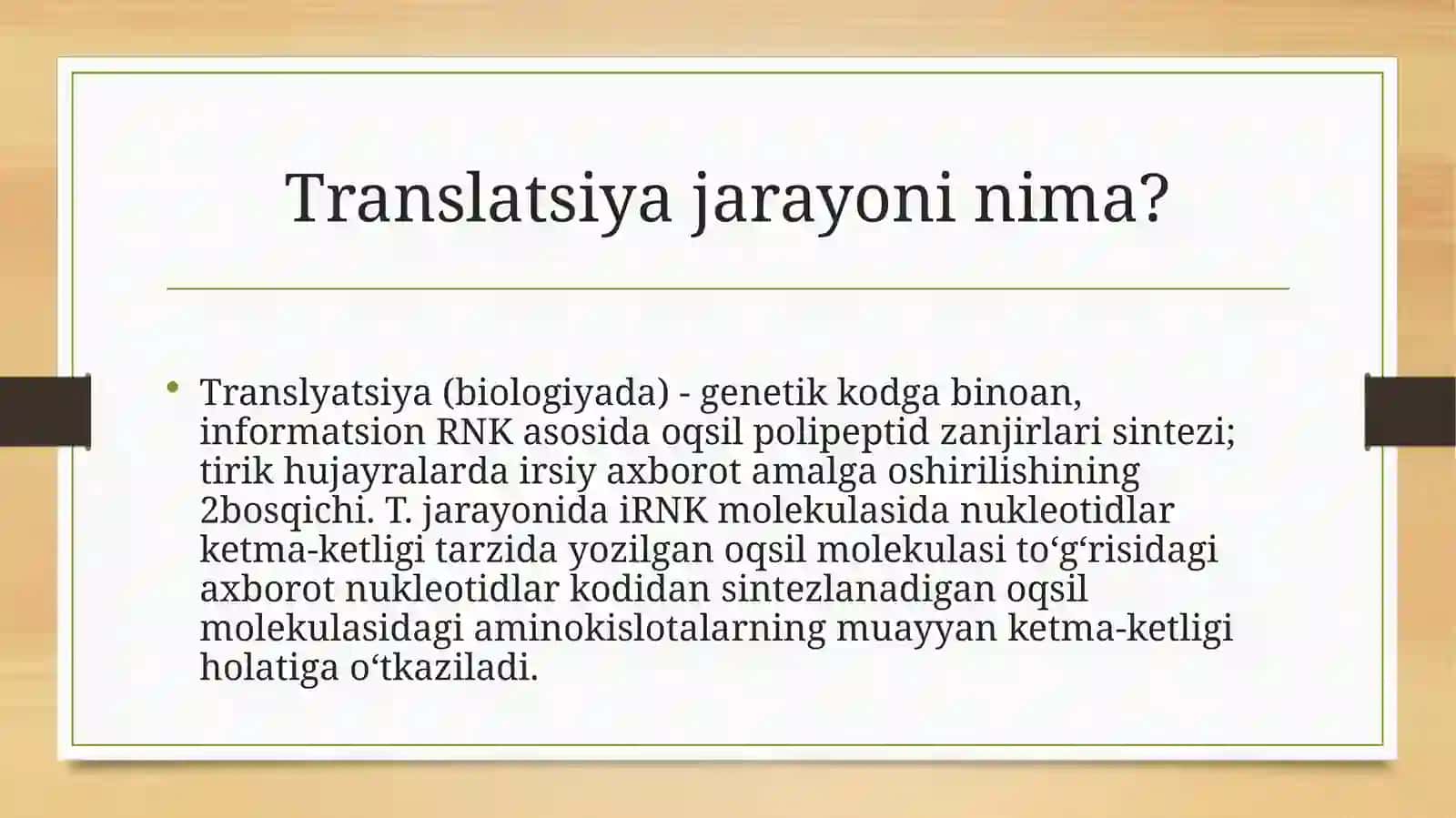 Translatsiyajarayoni 2