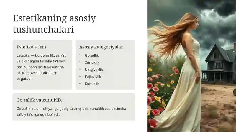 Nafosat falsafasi: Estetika 2