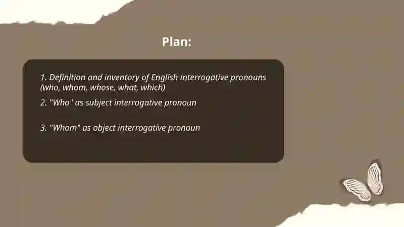Interrogative pronouns 2