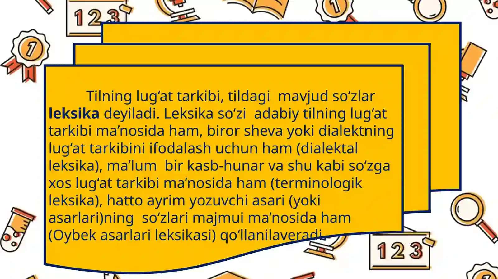 LEKSIKOLOGIYA VA UNINGOB’EKTI. LEKSEMA VA SO‘Z 2