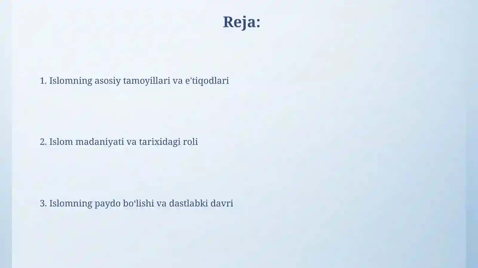 Islom din tarixivamohiyati 2