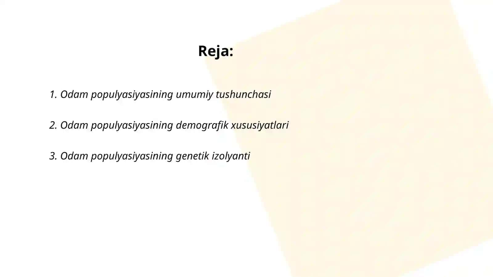 Odam populyasiyalari 2