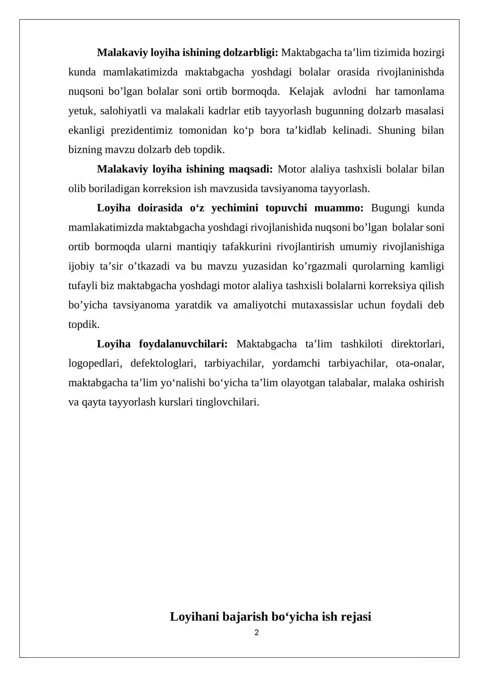 Motor alaliyada olib boriladigan korreksion ishlar 2