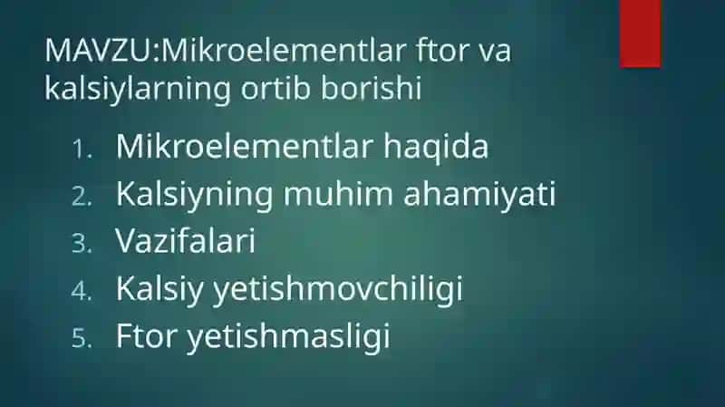 Mikroelementlar haqida 2