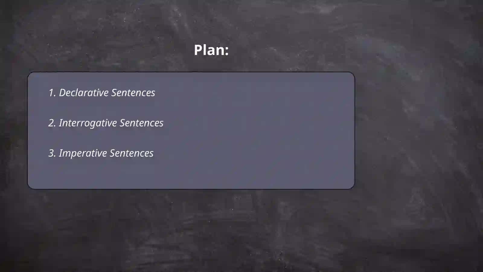 Declarative Sentences 2