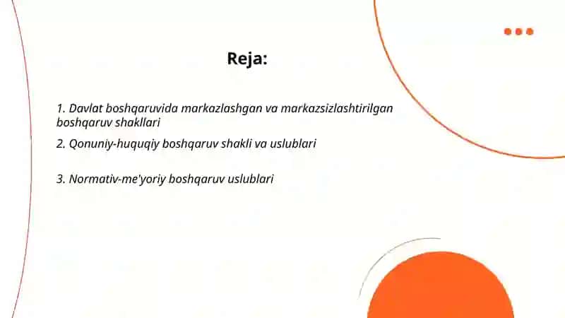 Davlat boshqaruvi organlari faoliyatida boshqaruv shakllari va uslublari 2