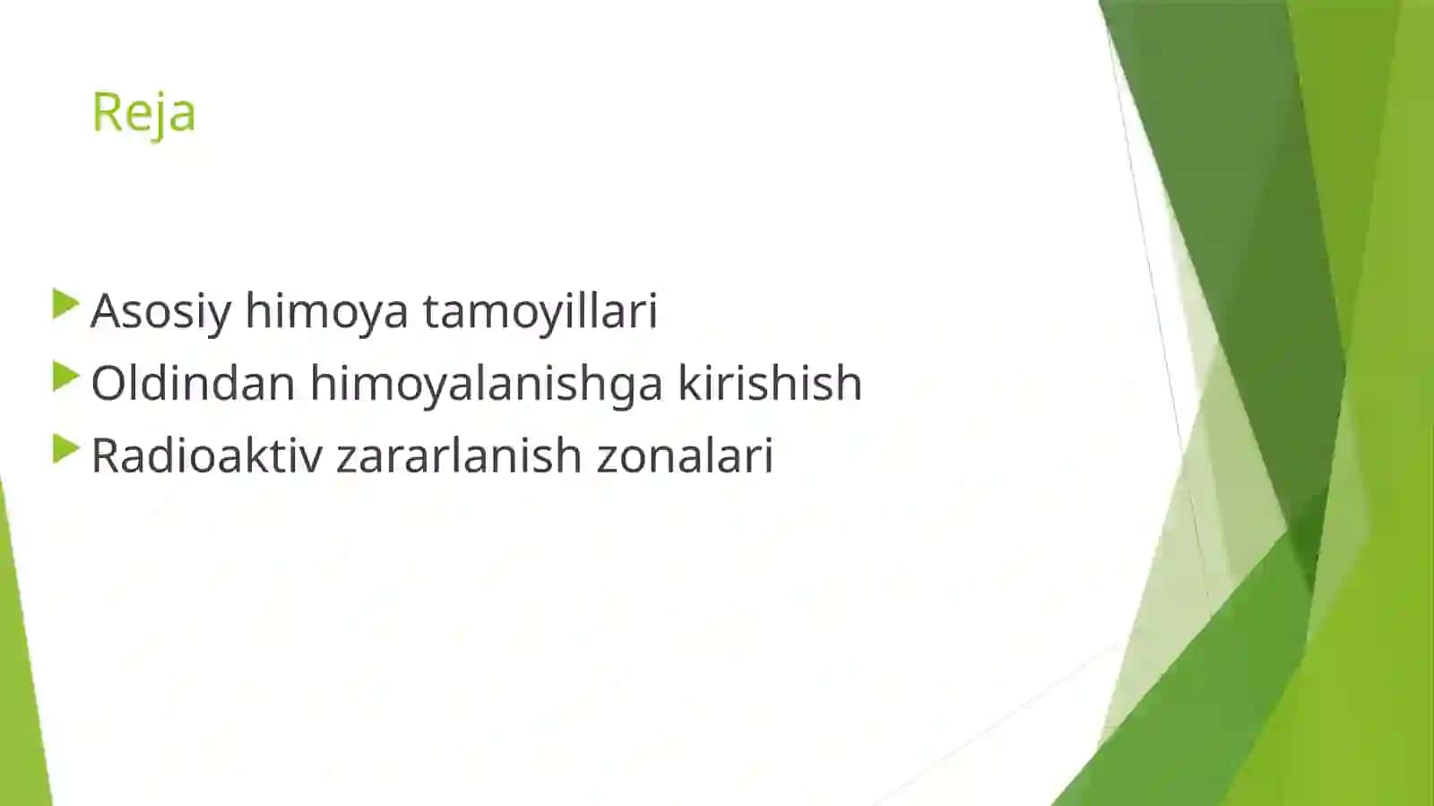 FАVQULОTDА VАZIYATDА АHОLINI MUHОFАZА QILISH. JAMOA HIMOYA VOSITALARI. 2