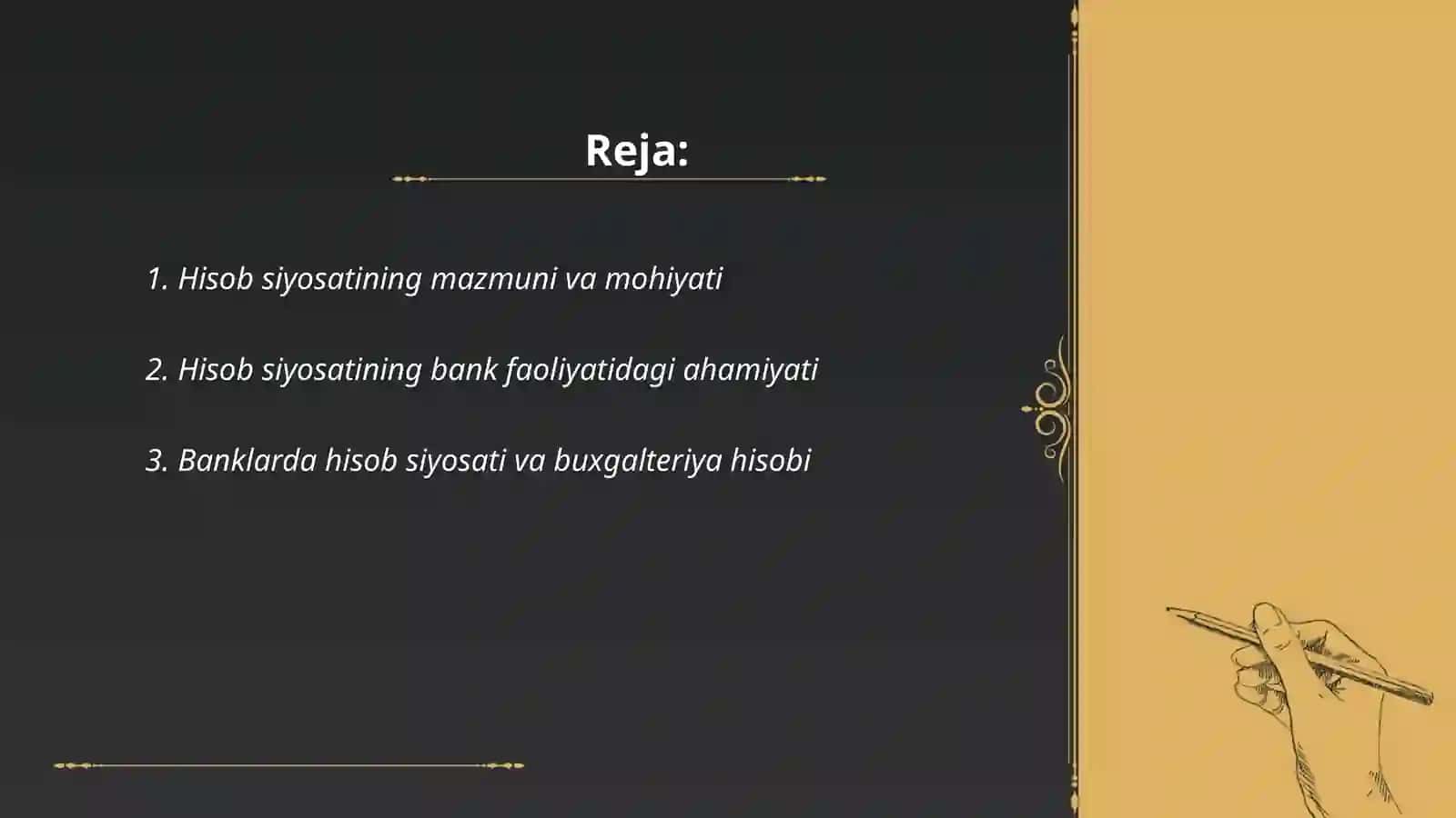 Hisob siyosati va uning bank faoliyatidagi oʻrni 2