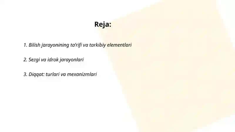 Bilish jarayoni 2
