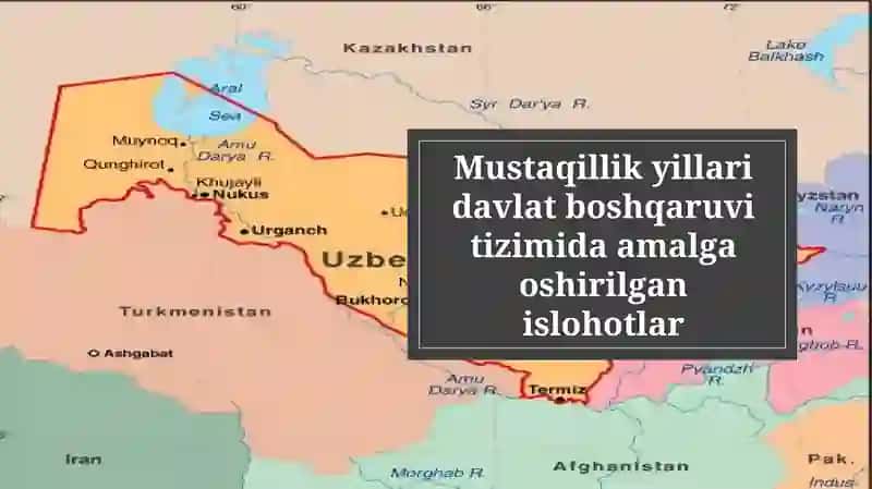Mustaqillik yillaridagi davlat boshqaruv tizimida amalga oshirilgan islohotlar 2