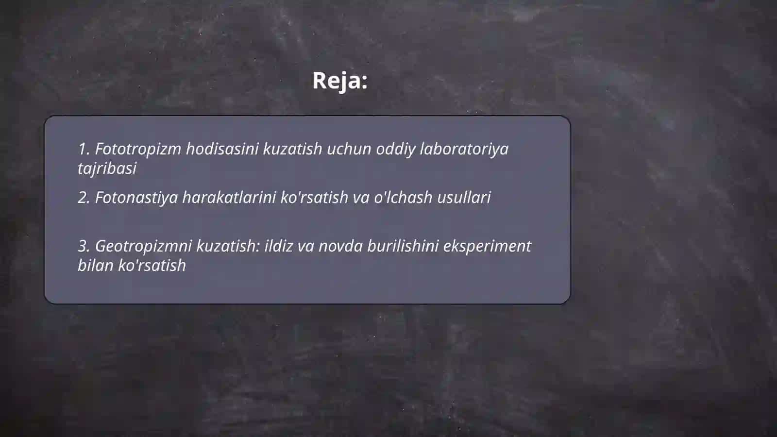 O'simliklarda fototropizm, fotonastiya va geotropizm hodisalarni kuzatish 2
