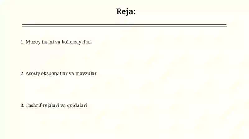 Muzeyga sayohat muzey haqida malumotlar 2