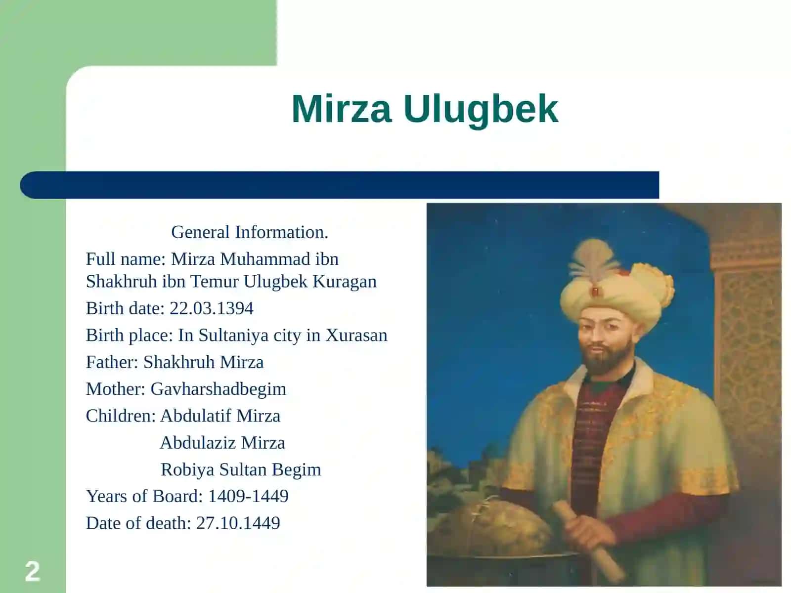 Mirza Ulugbek 2
