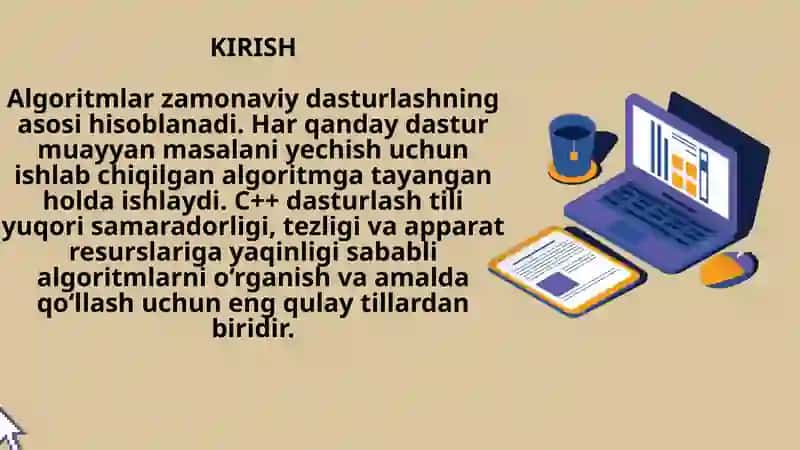 C++ DASTURLASH TILIDA ALGORITMLAR 2