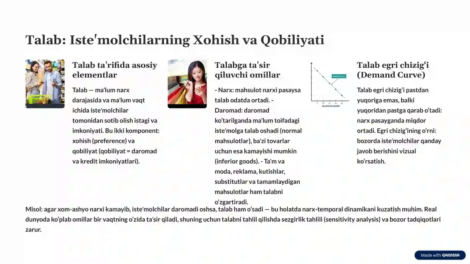 Talab va taklif asoslari 2
