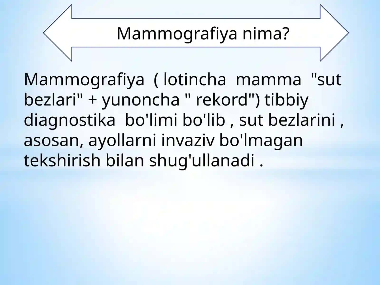 Mamografiya tekshirish usuli 2
