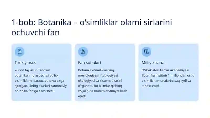 Botanika fanining qishloq xo'jaligidagi ahamiyati 2