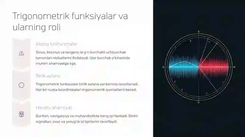 Trigonometrik ayniyatlar va progressiyalar 2