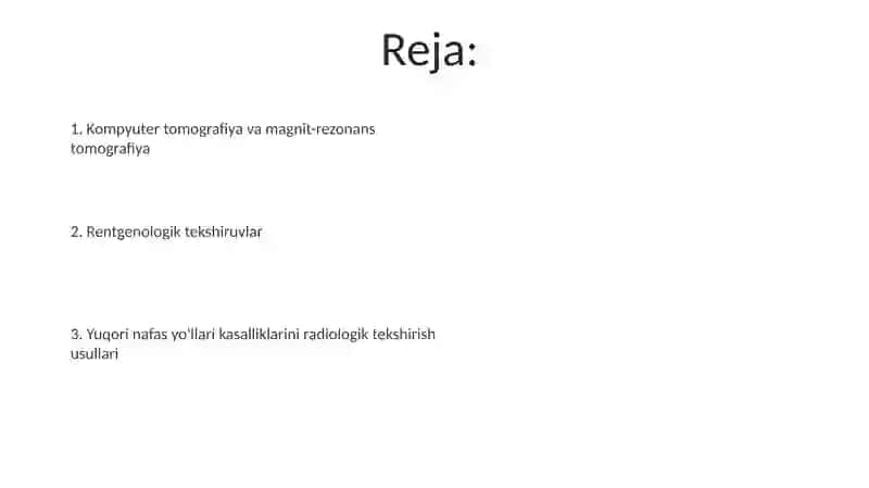 Yuqori nafas yollari kasalliklarini rentgenologik tekshirish usullari 2