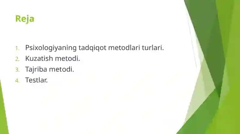 Psixologiyaning tadqiqot metodlari 2