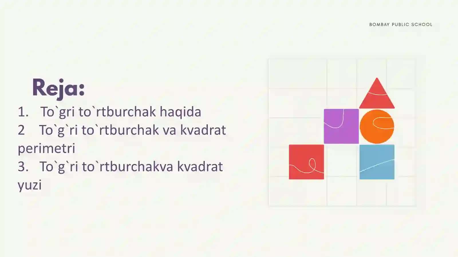 To`g`rito`rburchakning peremtri va yuzi 2