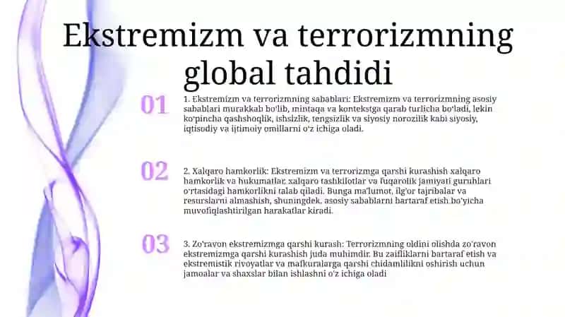 Dunyo Hamjamiyatining Ekstremizm Va Terorizmga Qarshi Kurash Tajribasi 2