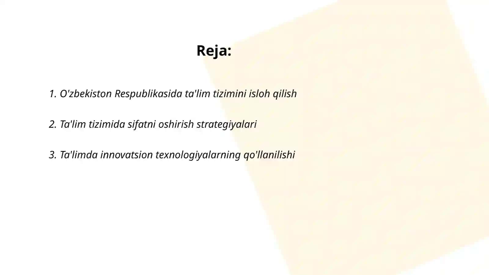 O'zbekiston Respublikasida ta'lim tizimi rivojlantirishning konseptual asoslari 2