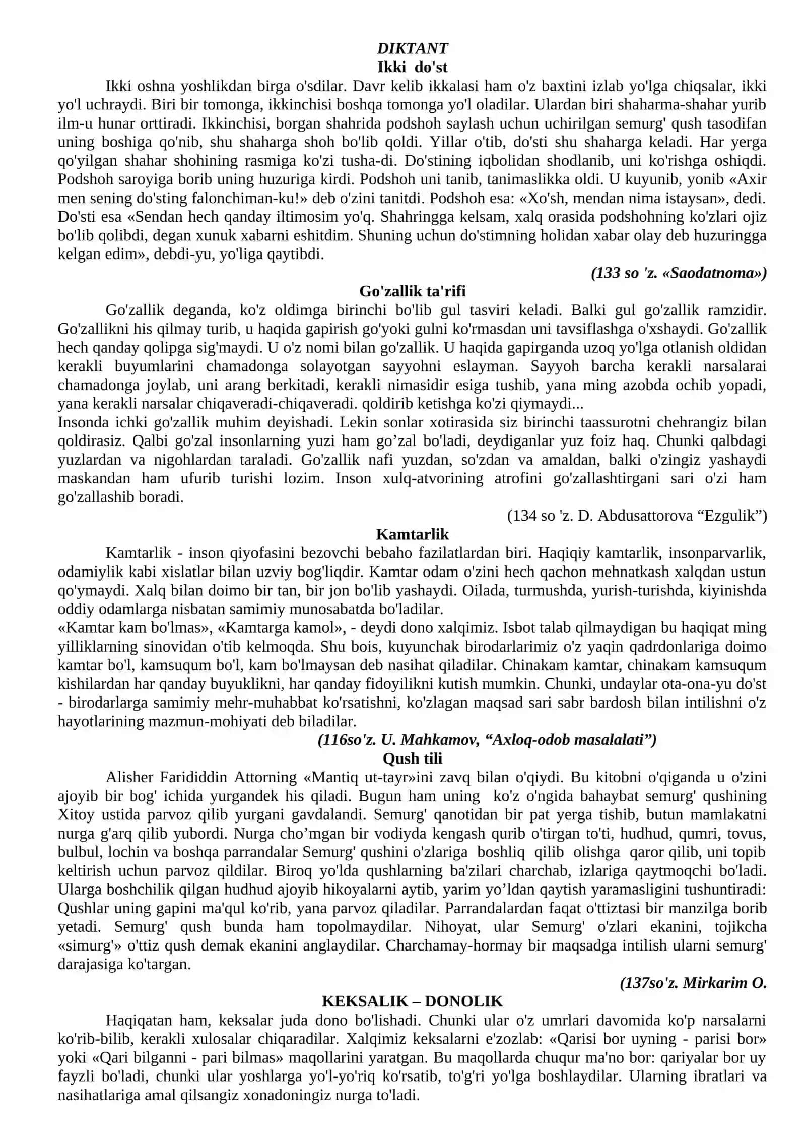HMQA DIKTANTLAR TO’PLAMI 2