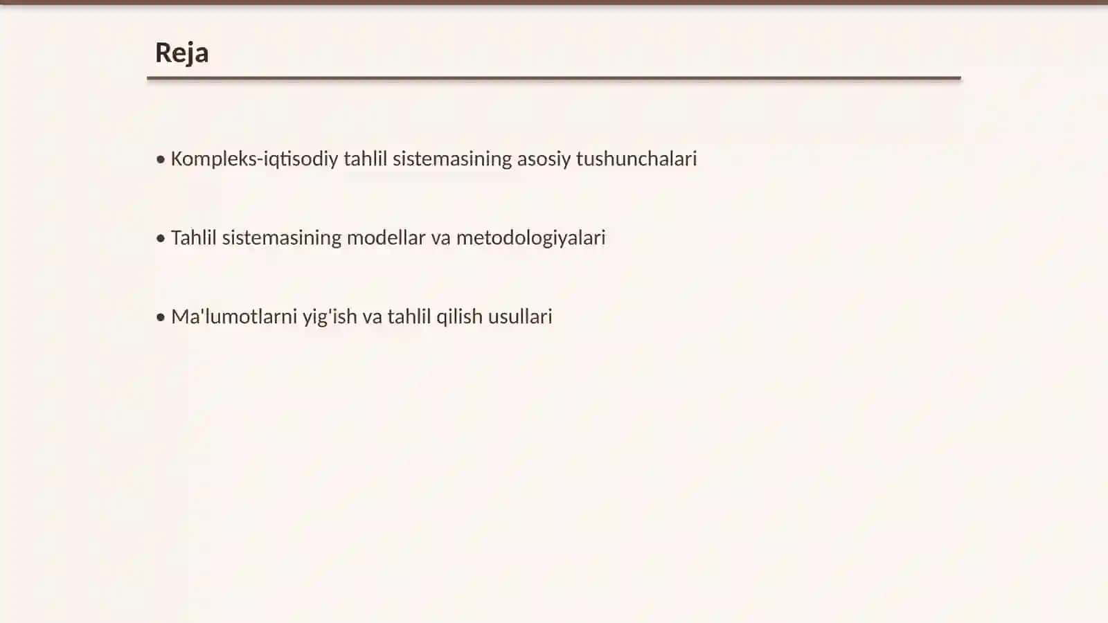 Kompleks-iqtisodiy tahlil sistemasini yaratishning zaruriy shart-sharoiti 2