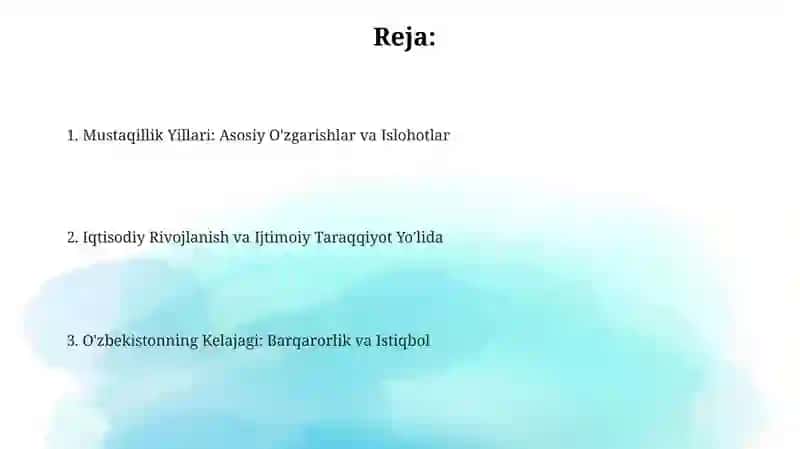 Mustaqillik Yillari 2