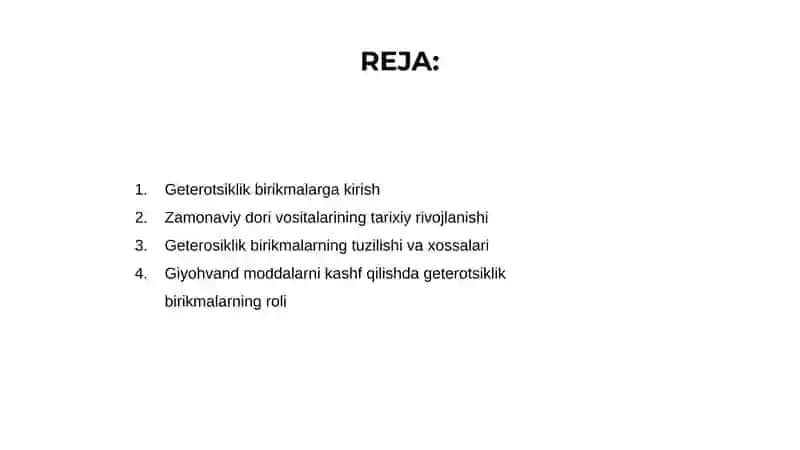 Geteroxalqali birikmalar asosida ishlab chiqariladigan zamonaviy dori vositalari 2
