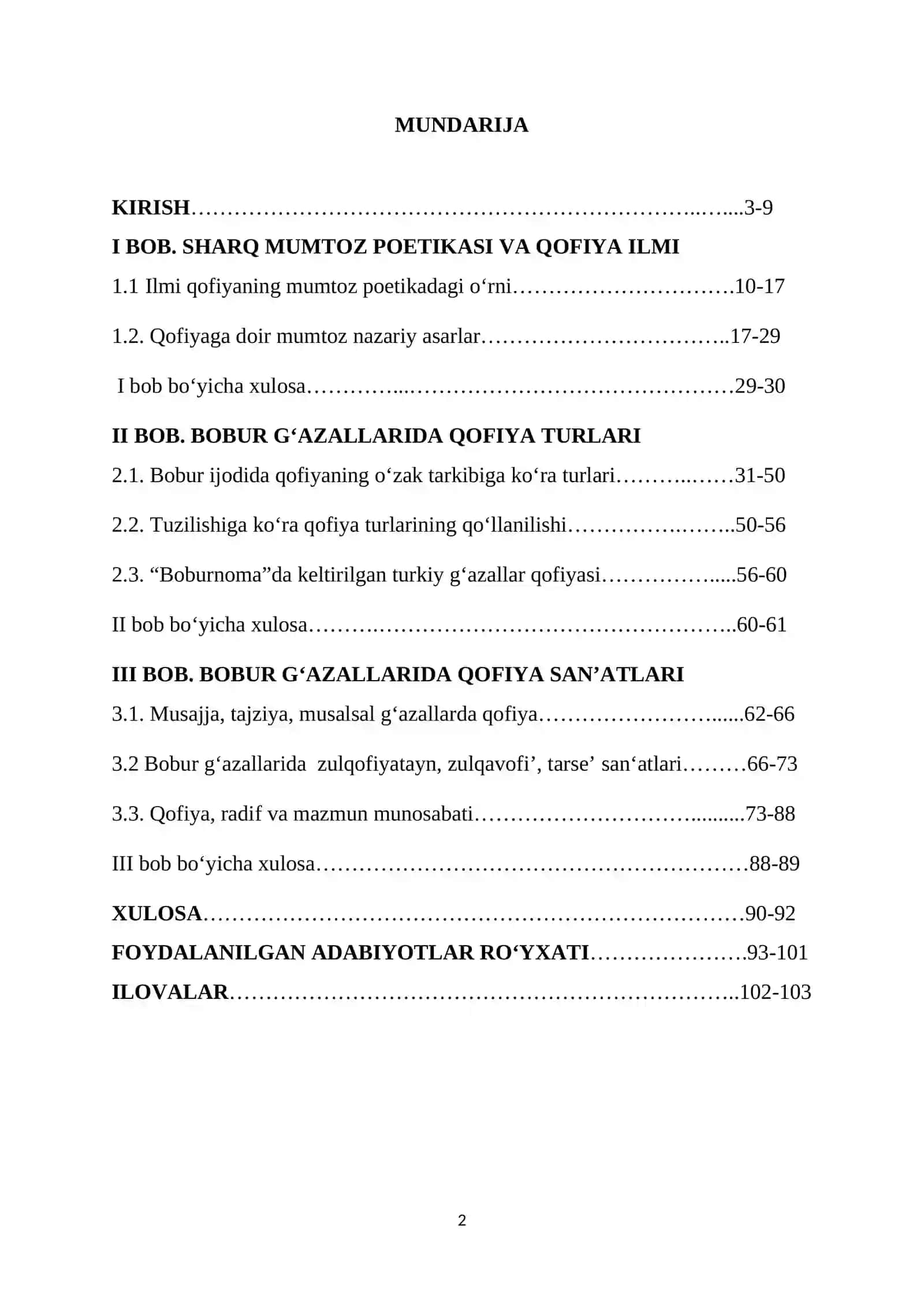 BOBUR G‘AZALLARINING QOFIYA TURLARI 2