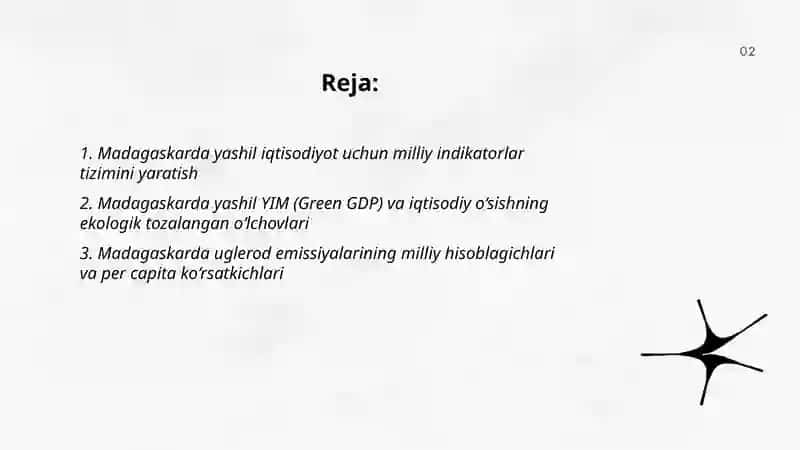 Yashil iqtisodiyotning baholash ko‘rsatkichlari 2