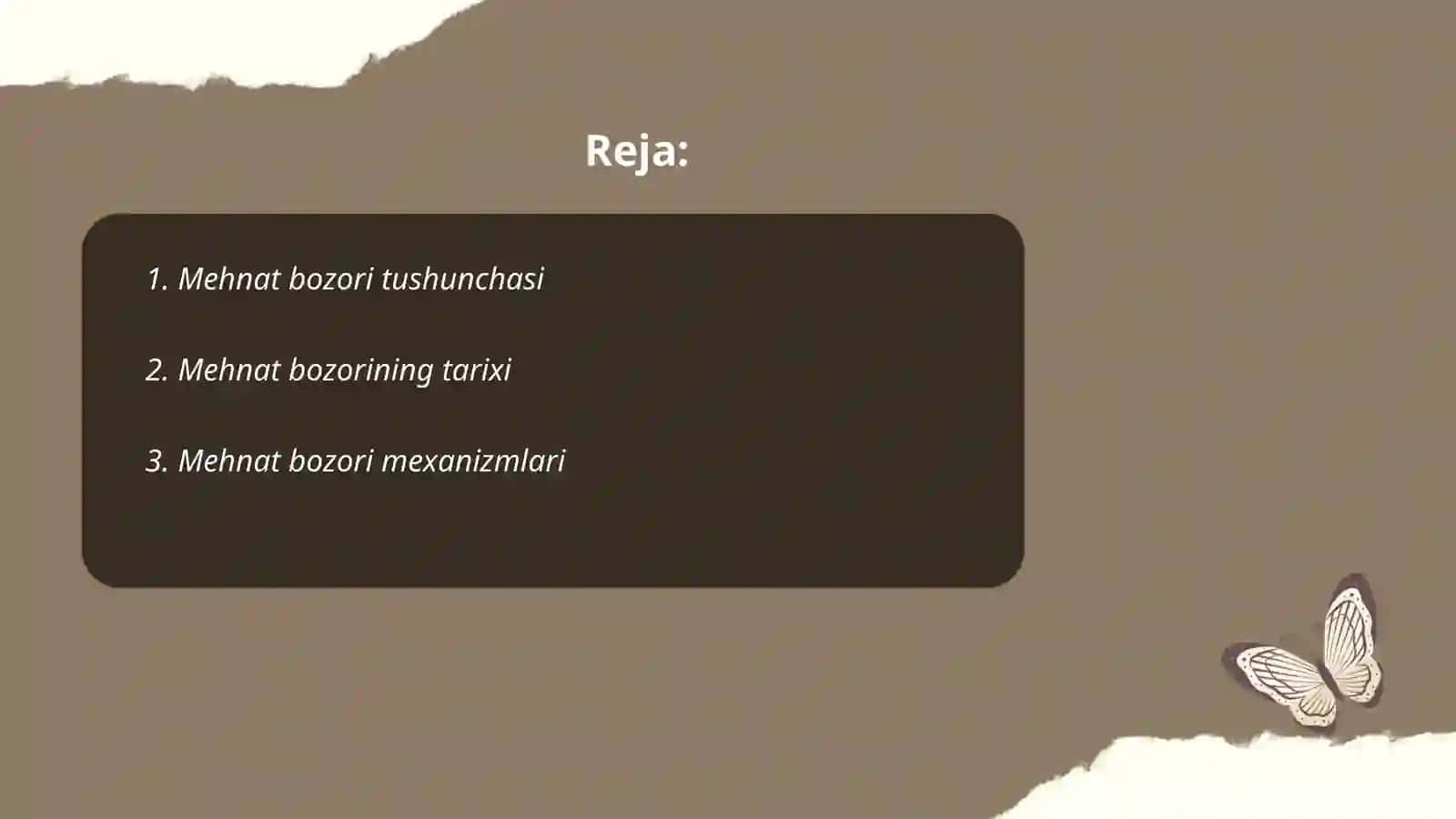 Mehnat bozorining shakllanishi va rivojlanish 2