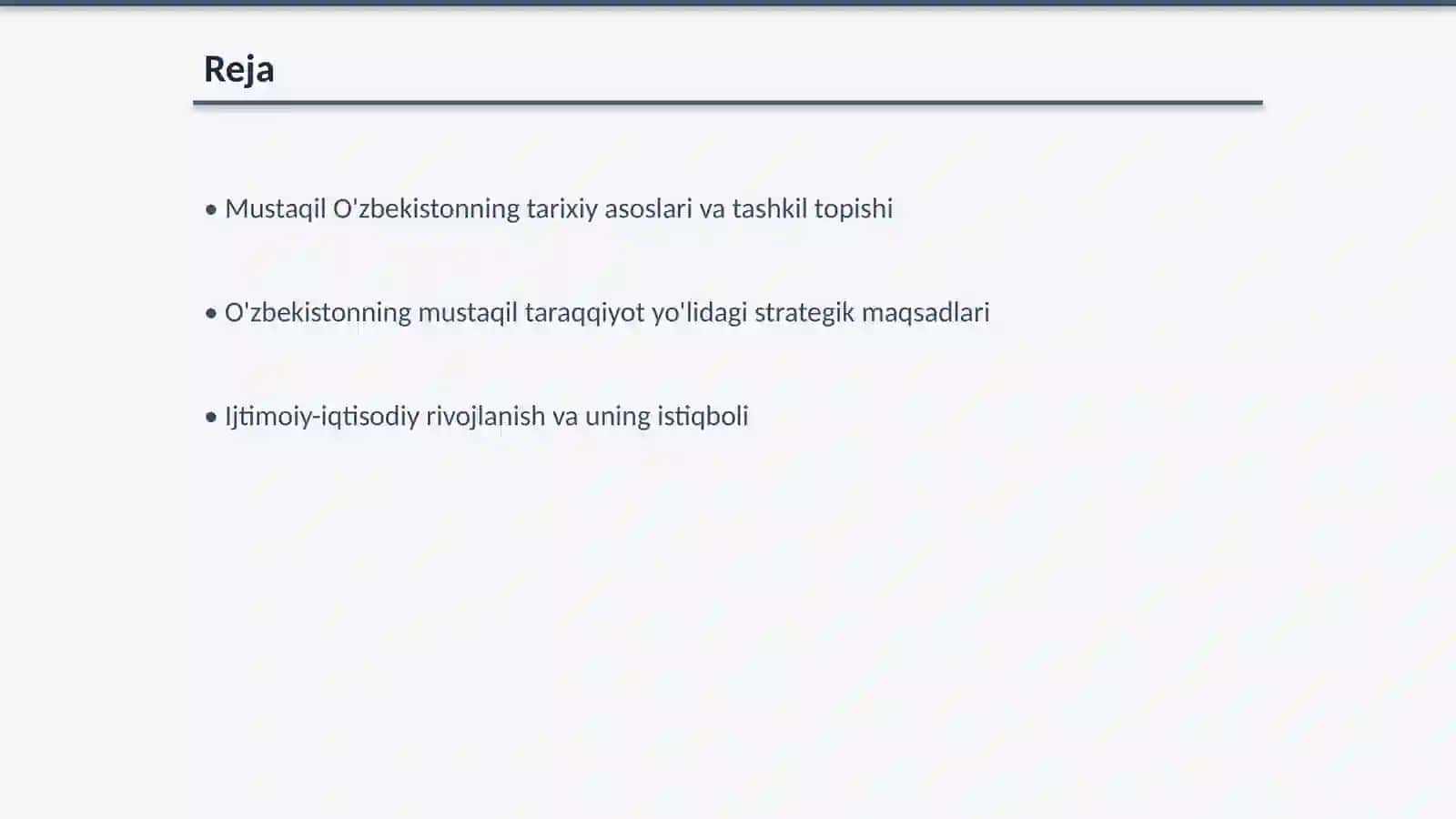 Mustaqil O'zbekistonning tashkil topishining ahamiyati, O'zbekistonning o'ziga xos istiqbol va taraqqiyot yo'li 2