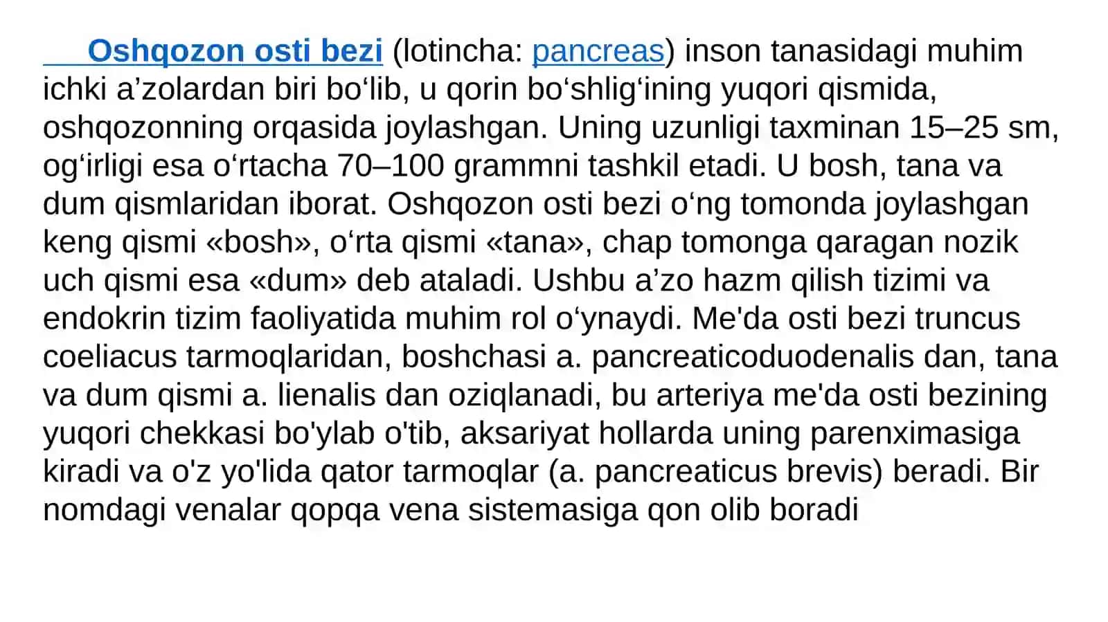 Oshqozon osti bezi kasalliklari ppt 2