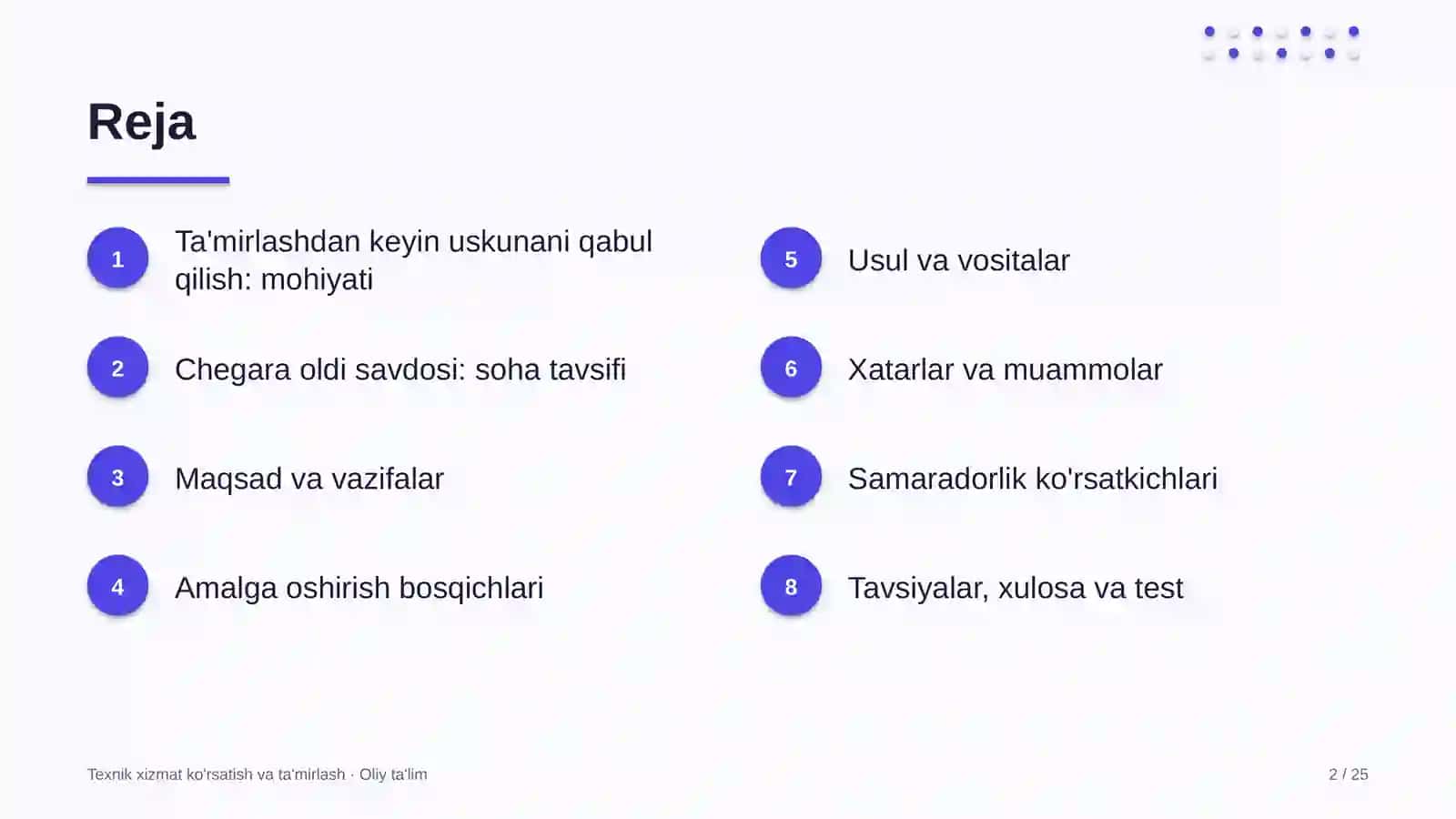 chegara oldi savdosida ta'mirlashdan keyin uskunalarni qabul qilish tartibi 9220 2