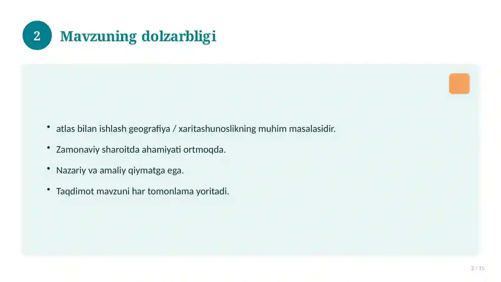 6-sinf geografiya: atlas bilan ishlash 2