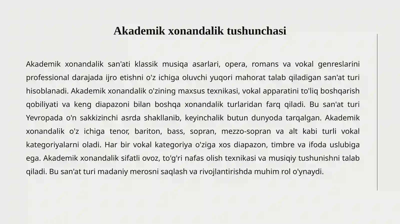 Akademik xonandalik 2
