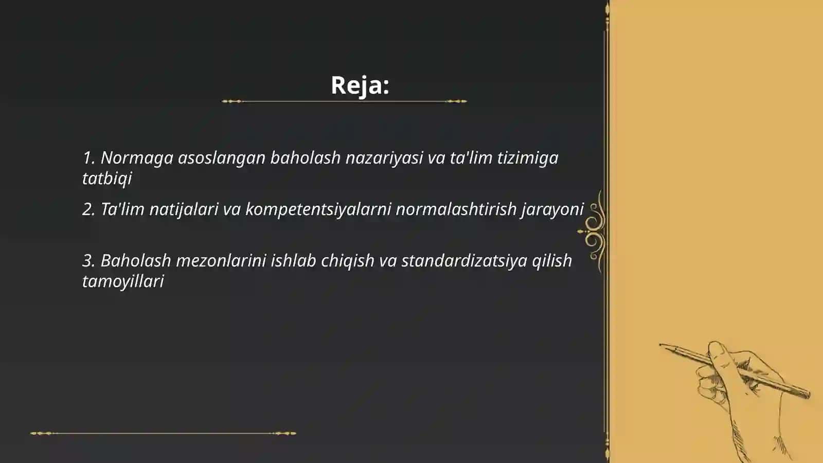 Normaga asoslangan baholashning ta'lim tizimidagi ahamiyatini tahlil qilish 2
