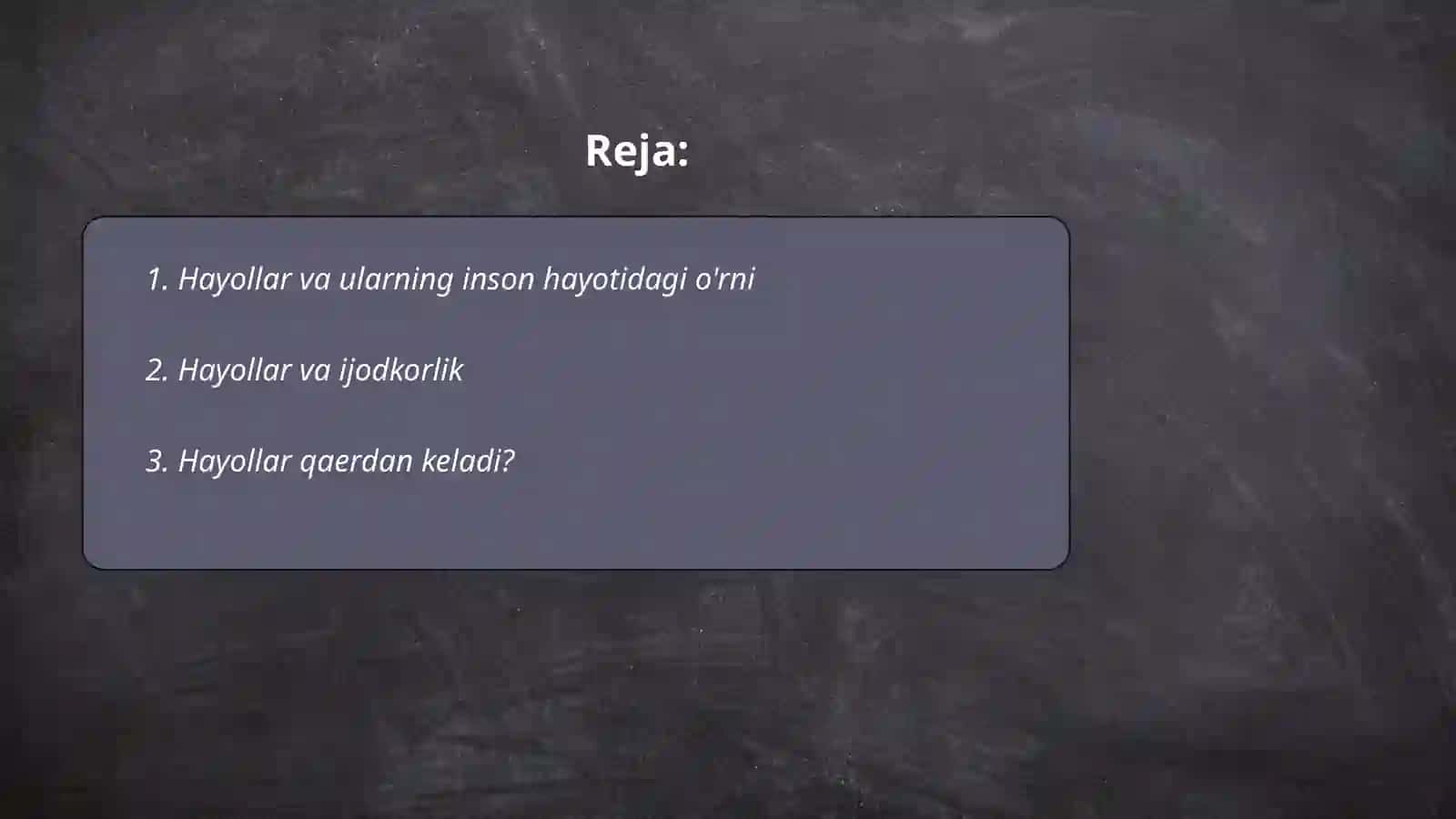 Hayollar haqida 2