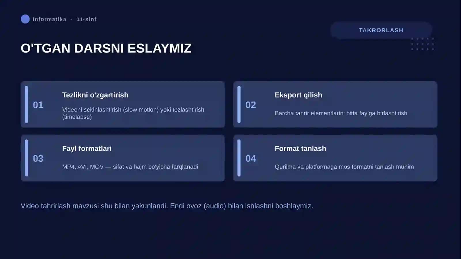 AUDIONI TAHRIRLASH DASTURLARI. 2
