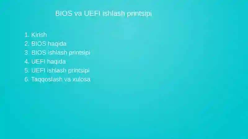 BIOS VA UEFI ISHLASH PRINSIPI 2