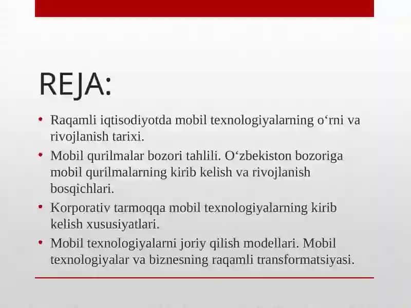 MOBILTEXNOLOGIYALAR 2