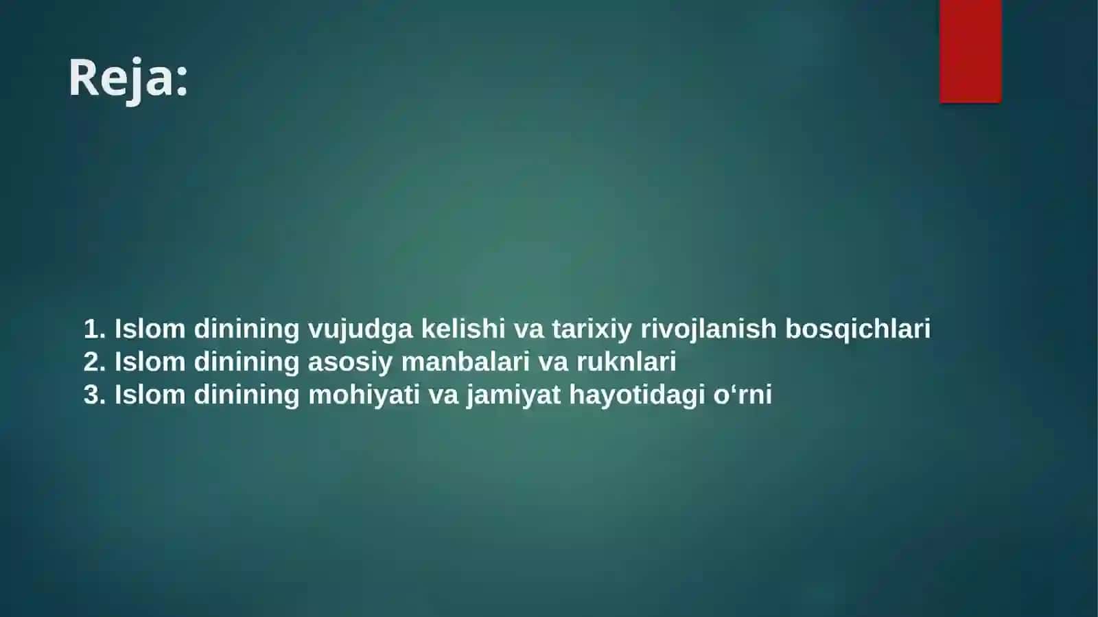 Islom dini tarixi va mohiyati 2